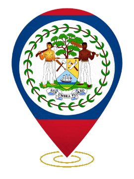 Belize Drop Pin Ring animated flag GIF
