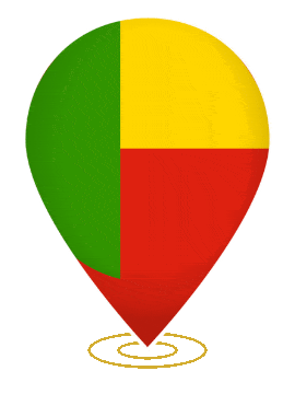 Benin Drop Pin Ring animated flag GIF