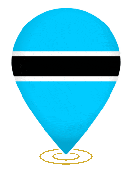 Botswana Drop Pin Ring animated flag GIF