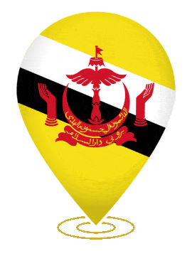 Brunei Drop Pin Ring animated flag GIF