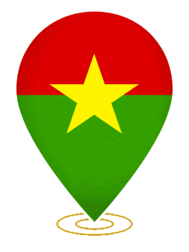 Burkina Faso Drop Pin Ring animated flag GIF