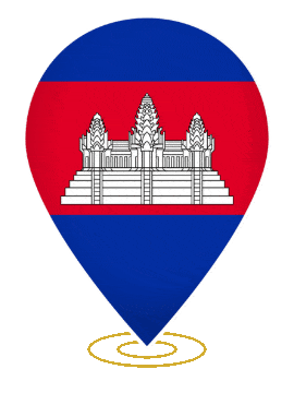 Cambodia Drop Pin Ring animated flag GIF