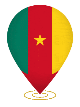 Cameroon Drop Pin Ring animated flag GIF
