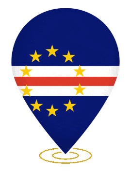 Cape Verde Drop Pin Ring animated flag GIF