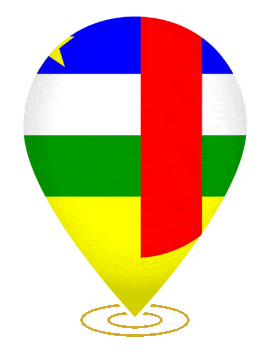 Central African Republic Drop Pin Ring animated flag GIF