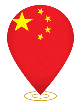 China Drop Pin Ring animated flag GIF
