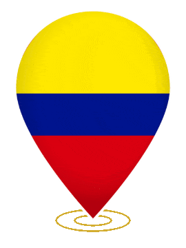 Colombia Drop Pin Ring animated flag GIF