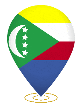 Comoros Drop Pin Ring animated flag GIF