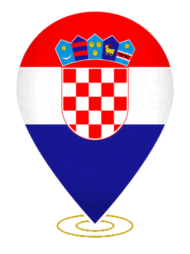 Croatia Drop Pin Ring animated flag GIF