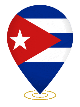 Cuba Drop Pin Ring animated flag GIF