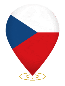 Czechia Drop Pin Ring animated flag GIF