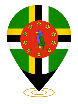 Dominica Drop Pin Ring animated flag GIF