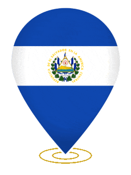 El Salvador Drop Pin Ring animated flag GIF