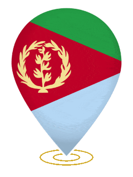 Eritrea Drop Pin Ring animated flag GIF