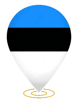 Estonia Drop Pin Ring animated flag GIF
