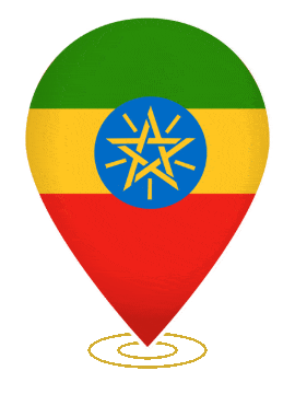 Ethiopia Drop Pin Ring animated flag GIF
