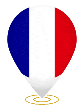 France Drop Pin Ring animated flag GIF