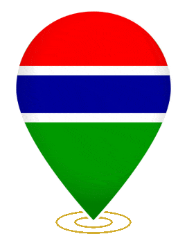 Gambia Drop Pin Ring animated flag GIF