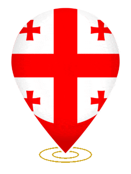 Georgia Drop Pin Ring animated flag GIF