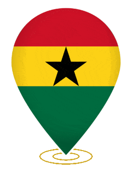Ghana Drop Pin Ring animated flag GIF
