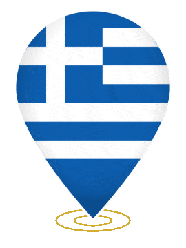 Greece Drop Pin Ring animated flag GIF
