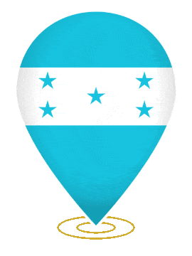 Honduras Drop Pin Ring animated flag GIF