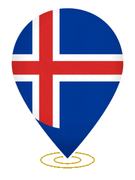 Iceland Drop Pin Ring animated flag GIF