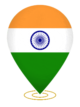 India Drop Pin Ring animated flag GIF