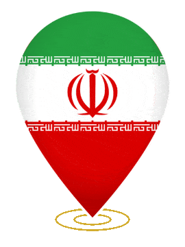 Iran Drop Pin Ring animated flag GIF