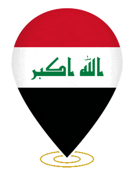 Iraq Drop Pin Ring animated flag GIF