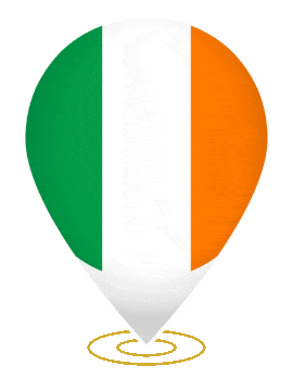 Ireland Drop Pin Ring animated flag GIF