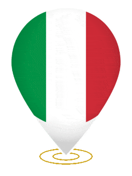 Italy Drop Pin Ring animated flag GIF