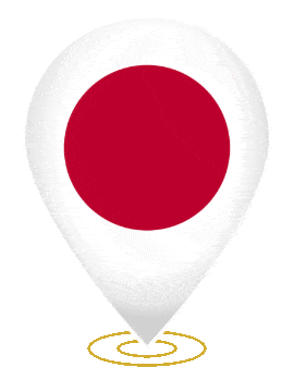 Japan Drop Pin Ring animated flag GIF