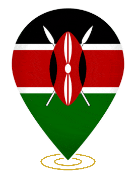Kenya Drop Pin Ring animated flag GIF