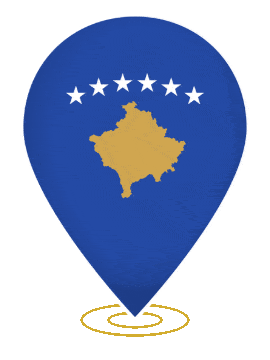 Kosovo Drop Pin Ring animated flag GIF