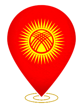 Kyrgyzstan Drop Pin Ring animated flag GIF