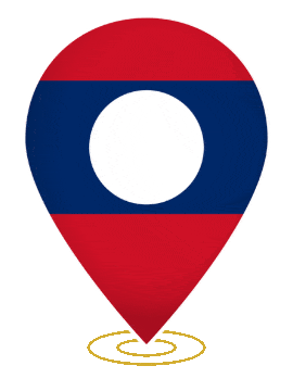 Laos Drop Pin Ring animated flag GIF