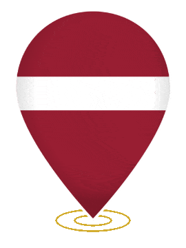 Latvia Drop Pin Ring animated flag GIF