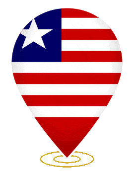 Liberia Drop Pin Ring animated flag GIF