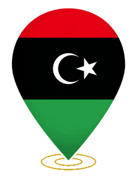 Libya Drop Pin Ring animated flag GIF