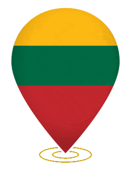 Lithuania Drop Pin Ring animated flag GIF