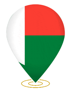Madagascar Drop Pin Ring animated flag GIF