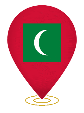 Maldives Drop Pin Ring animated flag GIF