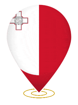 Malta Drop Pin Ring animated flag GIF