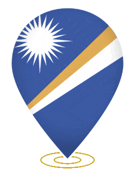 Marshall Islands Drop Pin Ring animated flag GIF