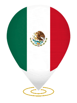 Mexico Drop Pin Ring animated flag GIF