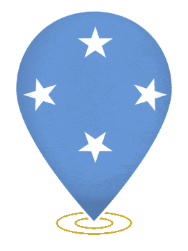 Micronesia Drop Pin Ring animated flag GIF
