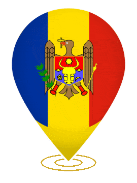 Moldova Drop Pin Ring animated flag GIF