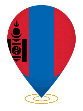 Mongolia Drop Pin Ring animated flag GIF