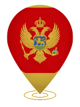 Montenegro Drop Pin Ring animated flag GIF
